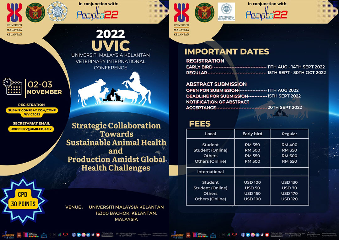 Universiti Malaysia Kelantan Veterinary International Conference (UVIC)-(FPV)